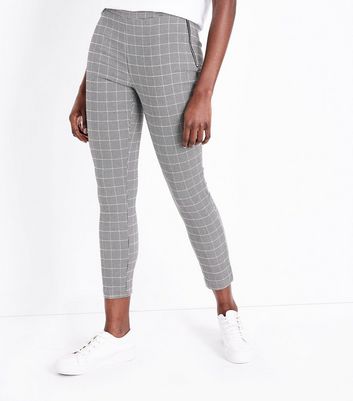 Check Stretch Skinny Stretch Trousers 