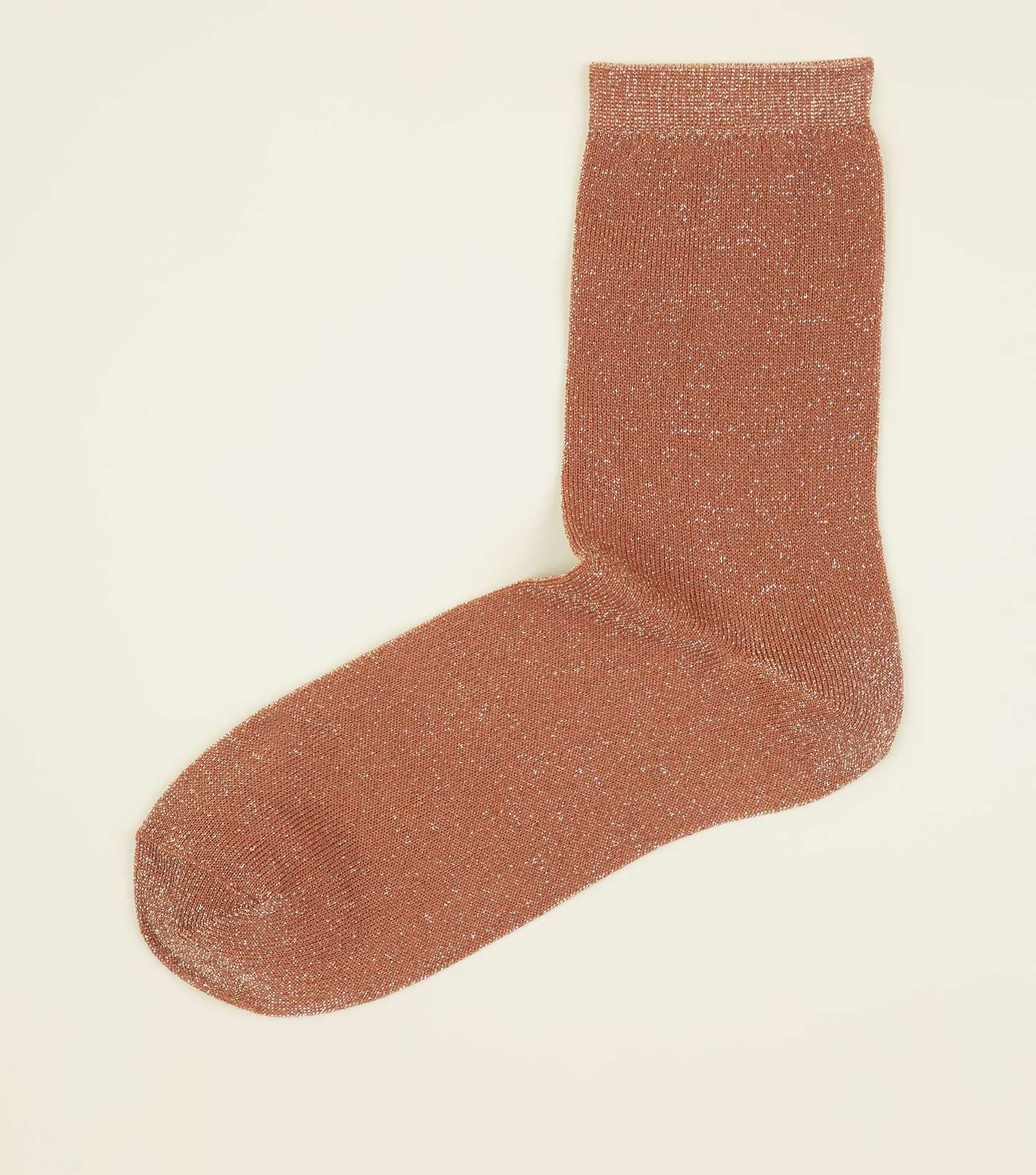 Rose Gold Glitter Ankle Socks