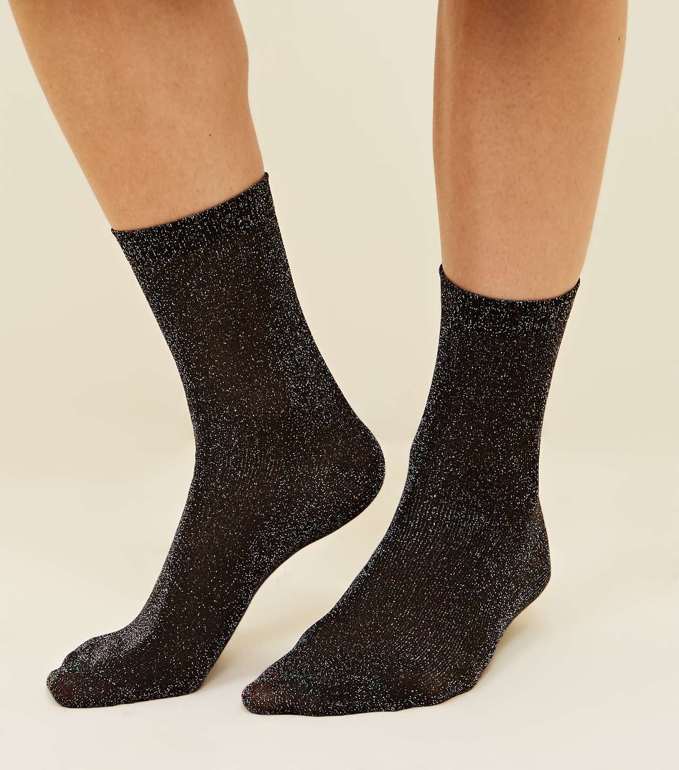 Multi Coloured Glitter Ankle Socks Image 2