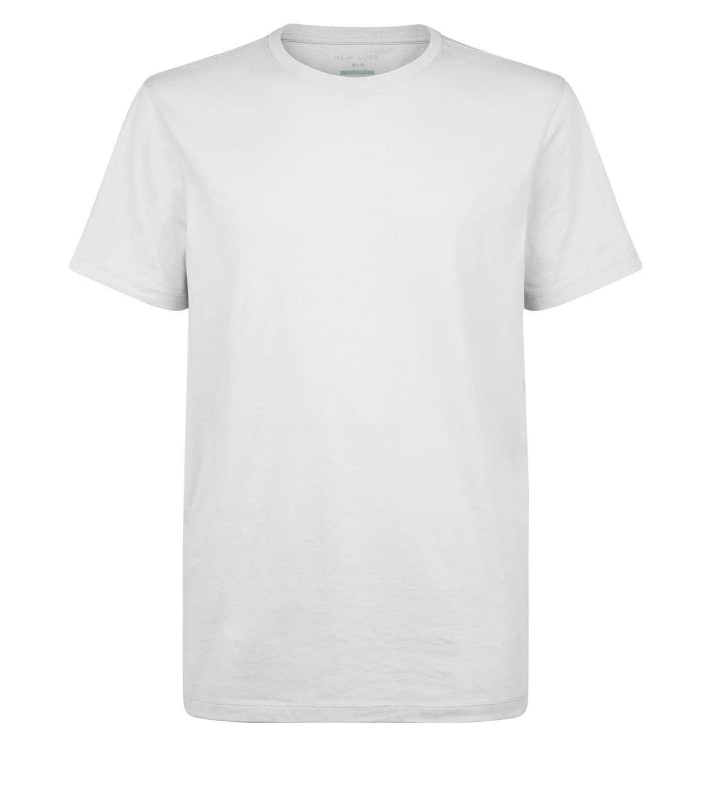 Pale Grey Crew Neck T-Shirt Image 4