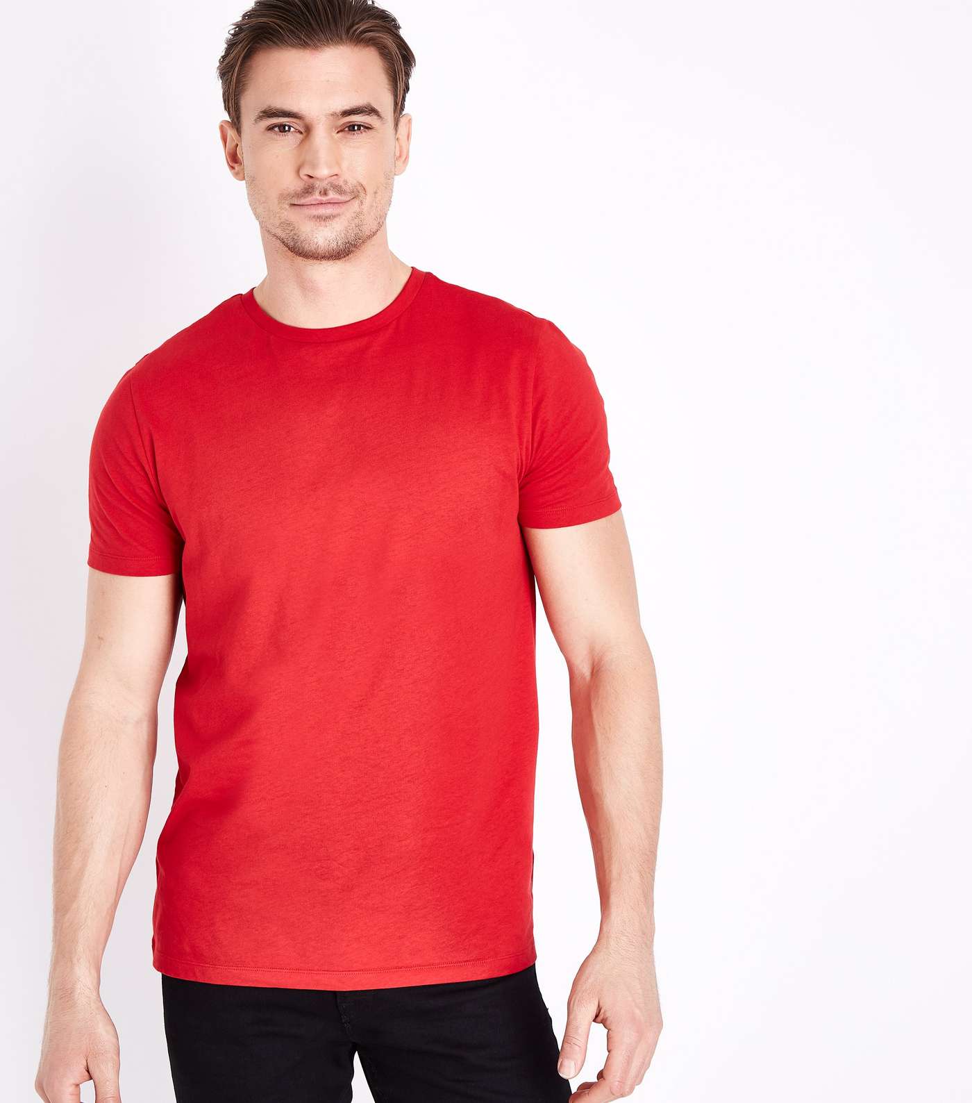 Red Crew Neck T-Shirt 