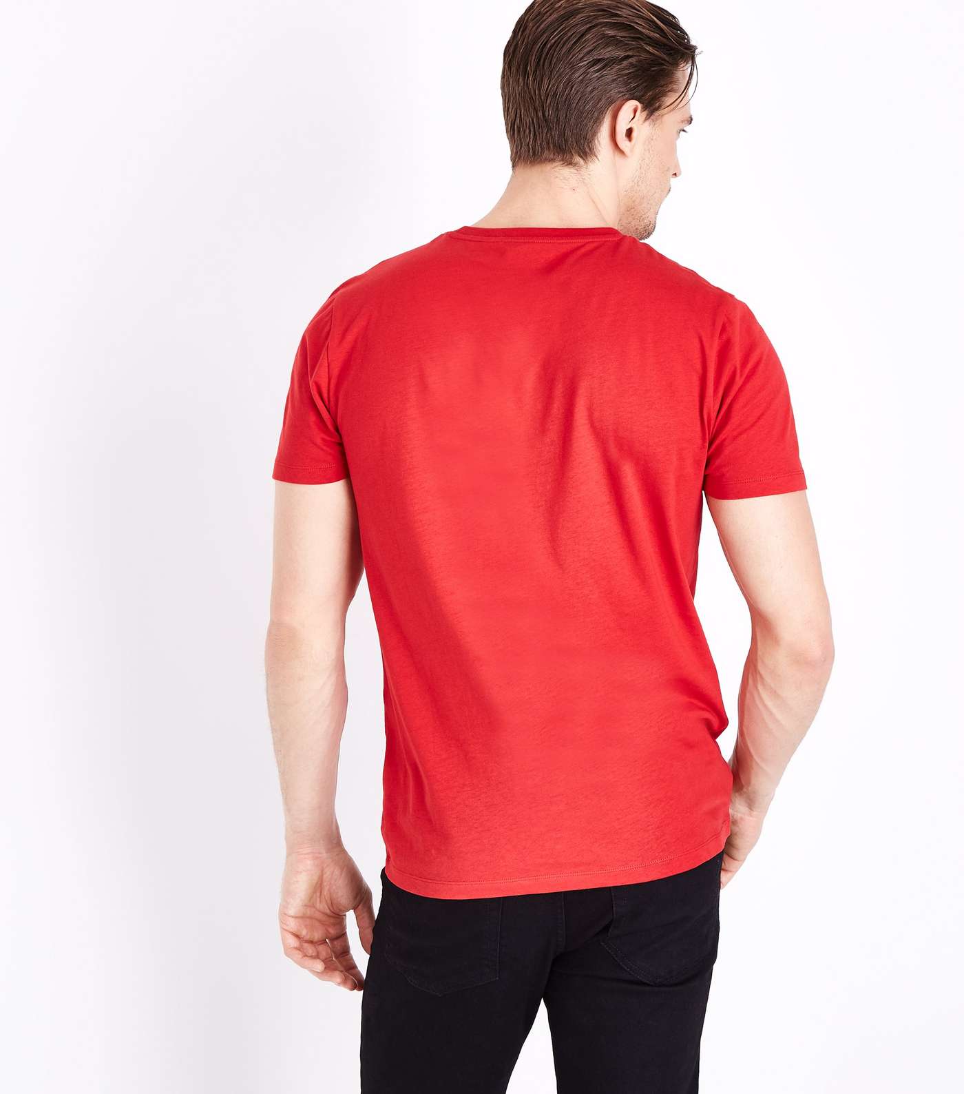 Red Crew Neck T-Shirt  Image 3