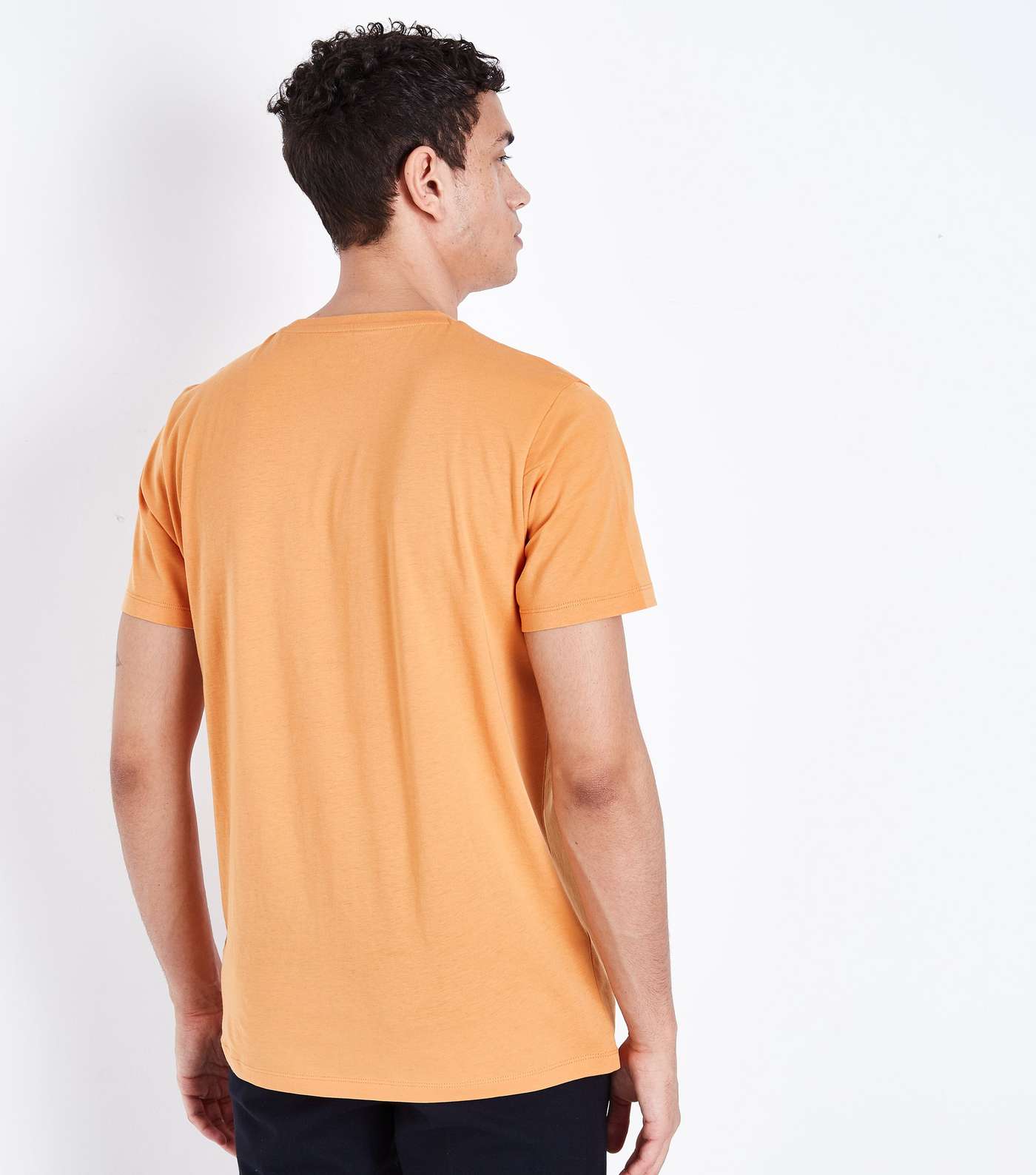 Bright Orange Crew Neck T-Shirt Image 3