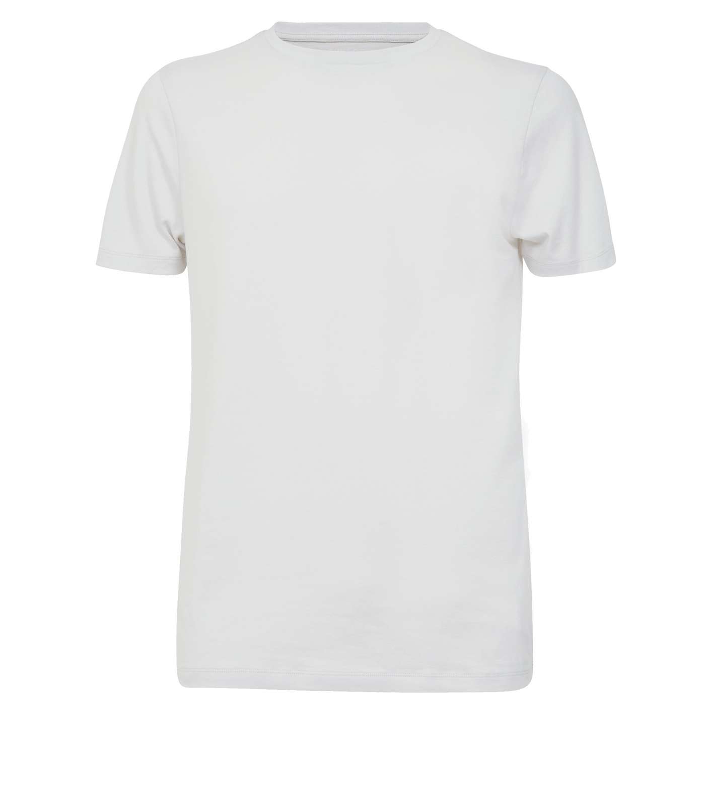 Pale Grey Short Sleeve Muscle Fit T-Shirt Image 4