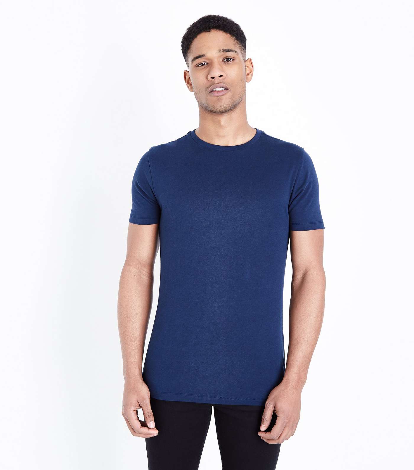 Navy Short Sleeve Muscle Fit T-Shirt