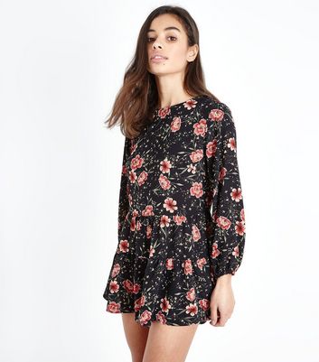 long sleeve playsuit new look