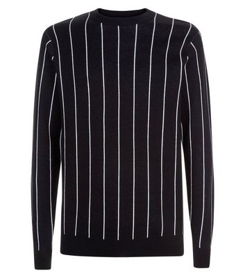 Black Vertical Stripe Jumper New Look