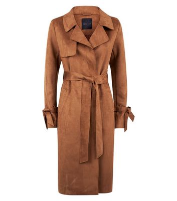 New look suede coat hotsell