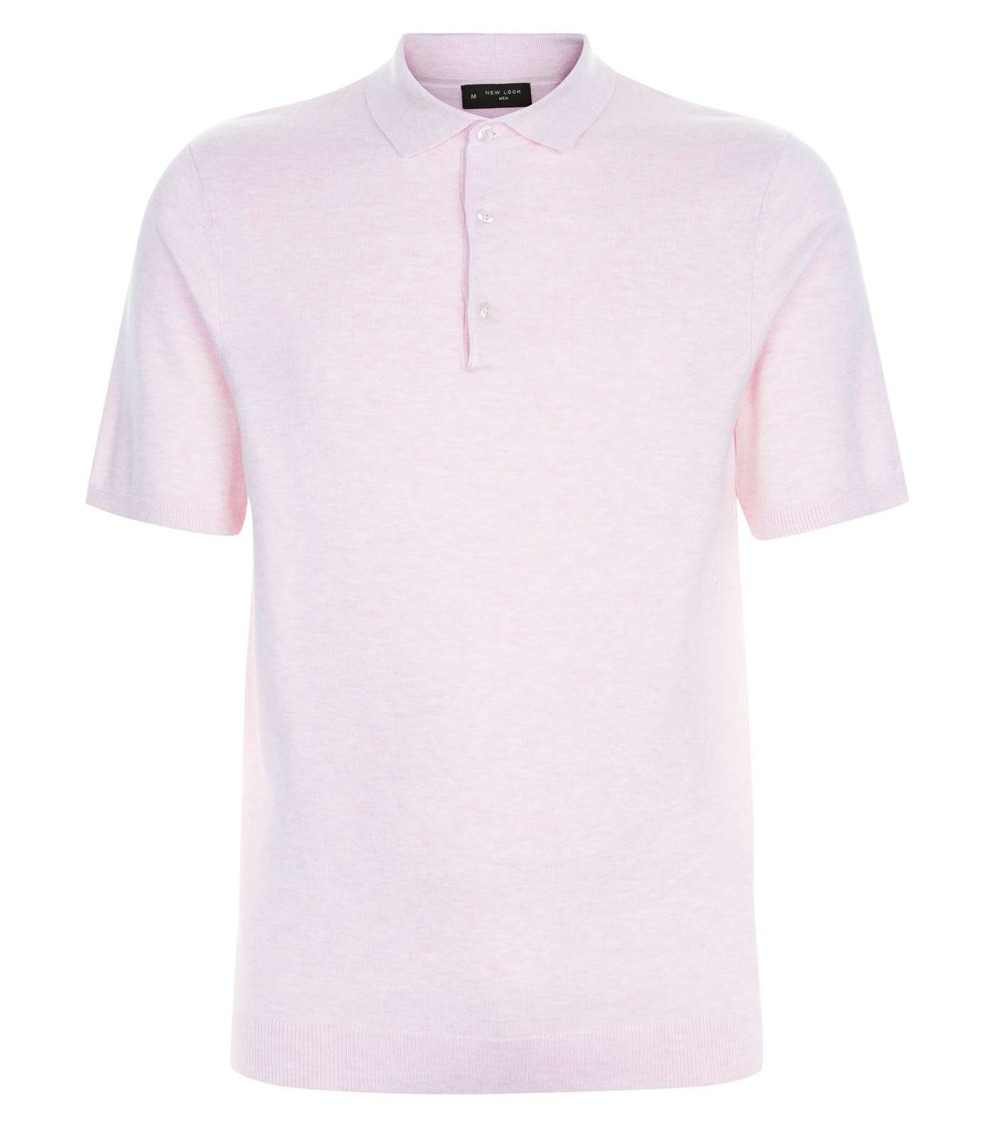 Pink Knit Muscle Fit Polo Shirt Image 4