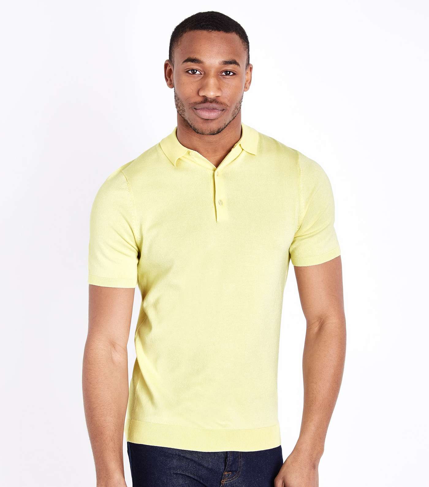 Pale Yellow Muscle Fit Polo Shirt
