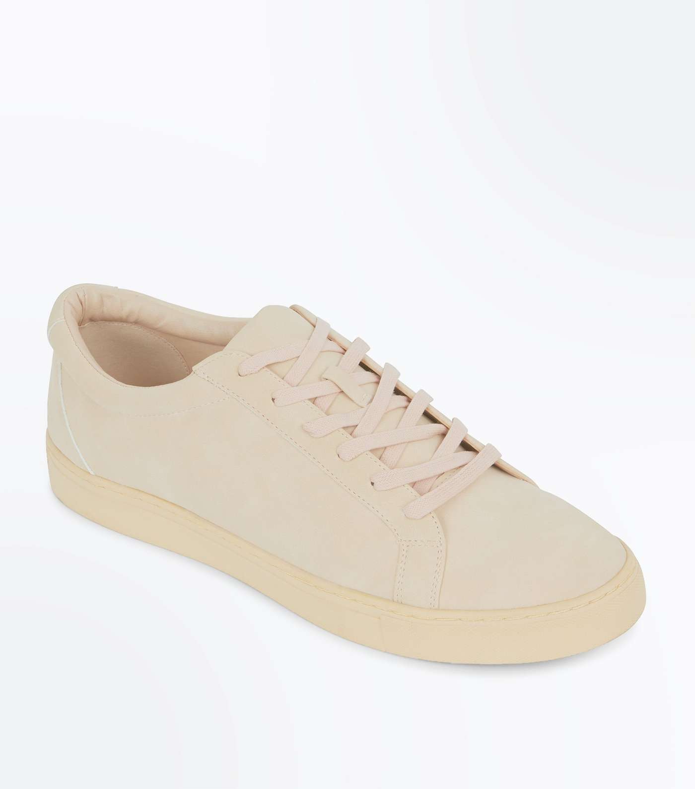 Pink Suedette Lace-Up Trainers