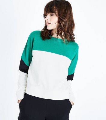 womens colour block sweatshirt