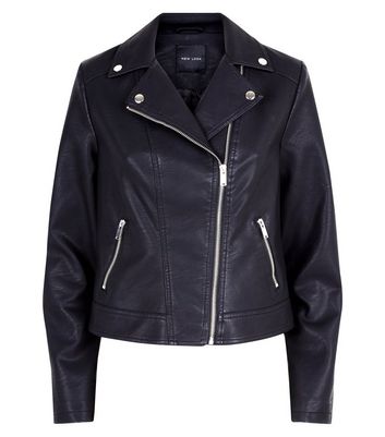 cropped leather jacket new look