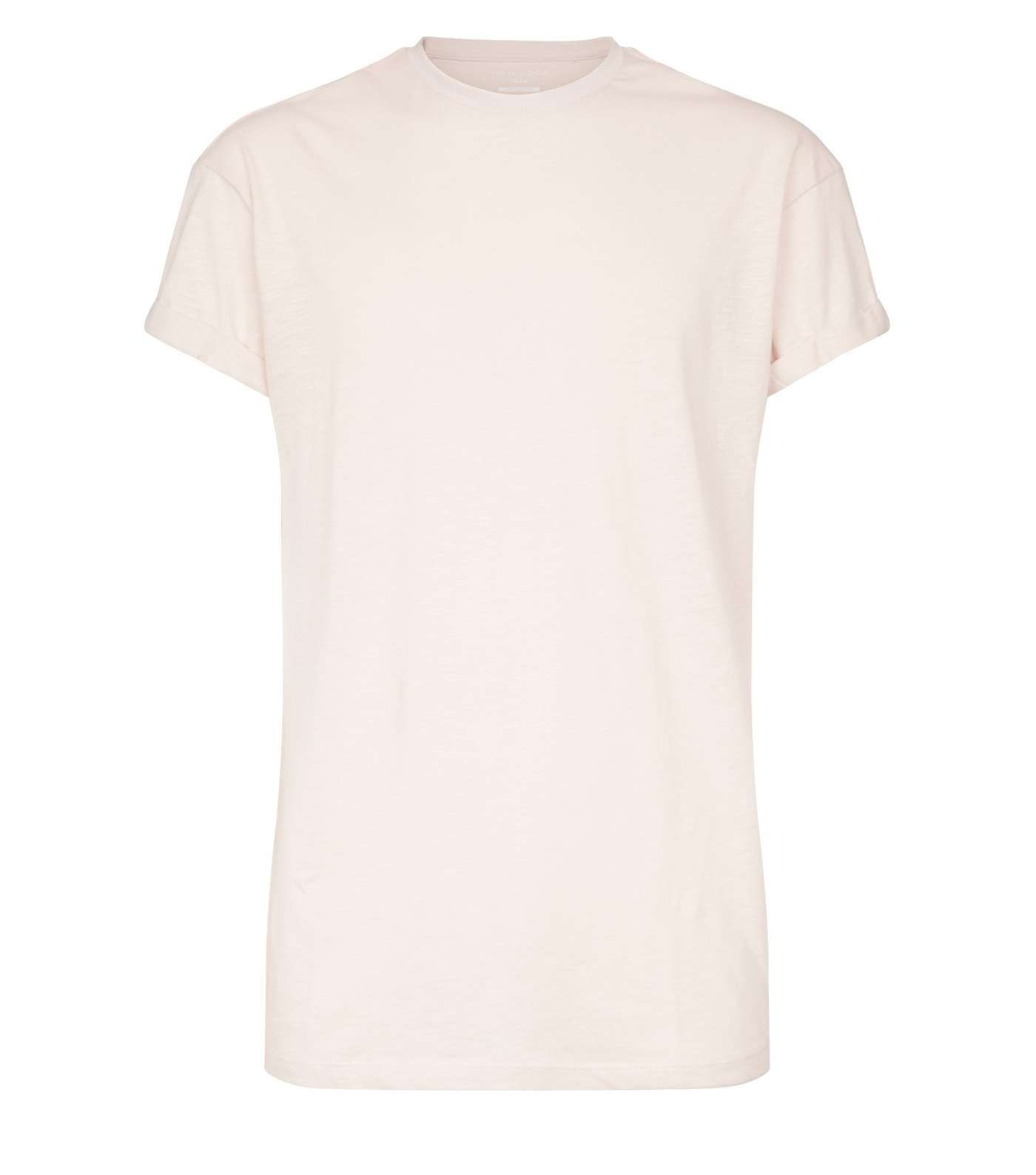 Pink Rolled Sleeve T-Shirt Image 4