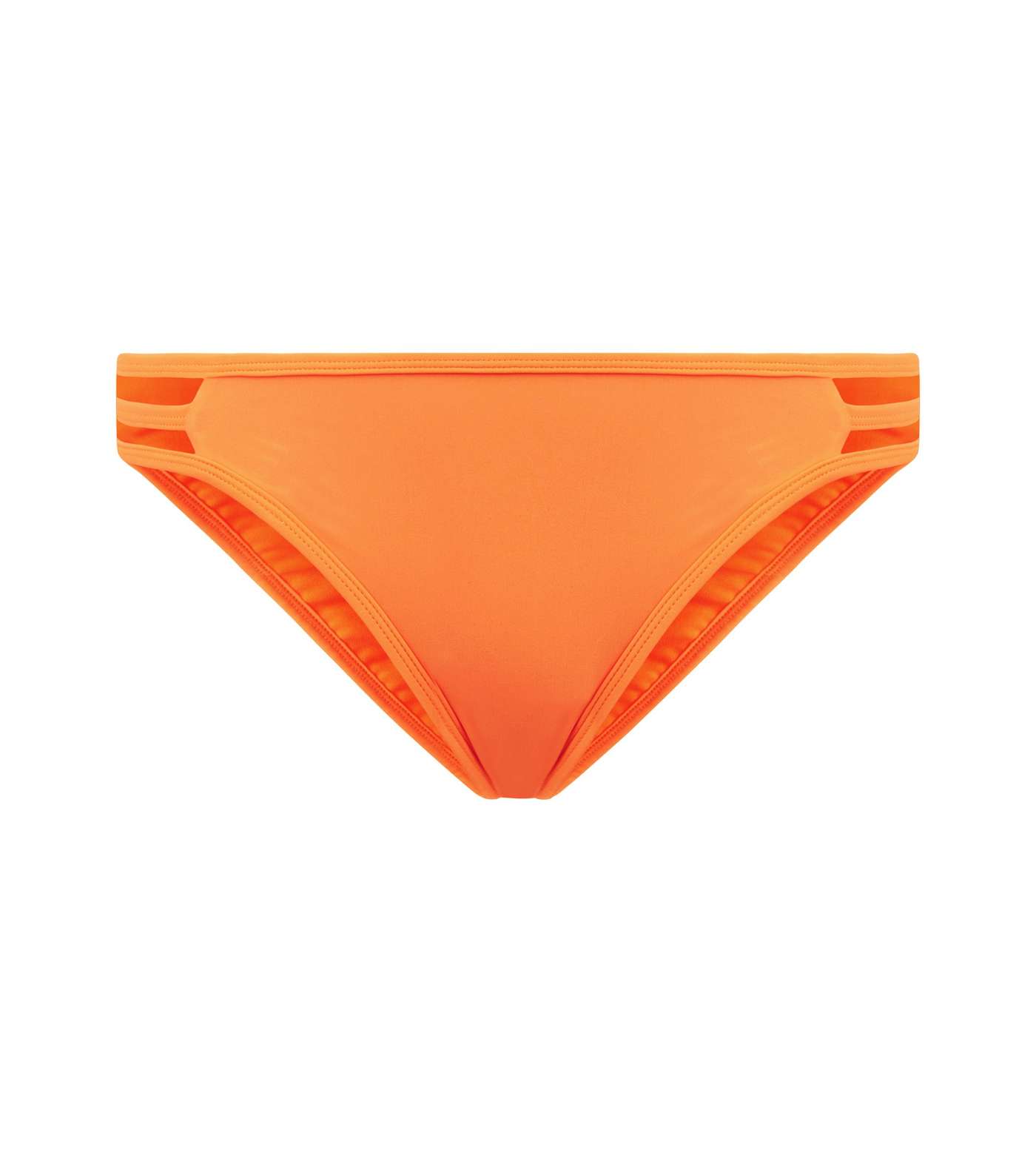 Bright Orange Strappy Cage Side Bikini Bottoms  Image 4