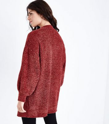 new look red cardigan