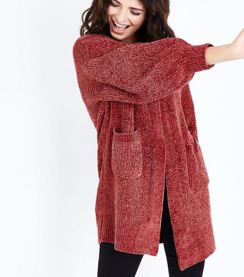 new look red cardigan