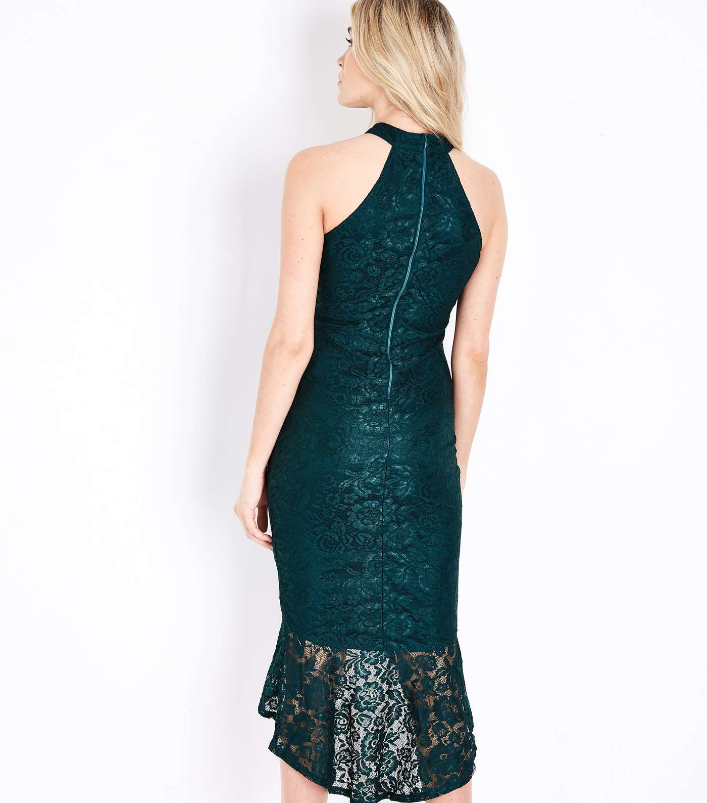AX Paris Teal Fishtail Lace Dress  Image 3