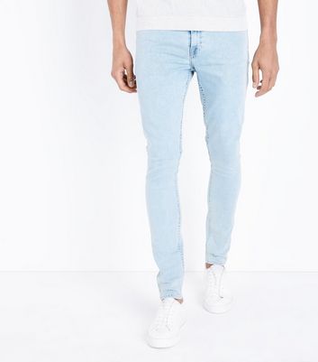blue stretch skinny jeans