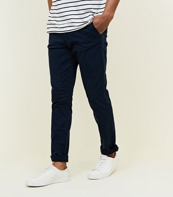 Navy Slim Fit Chinos For Men By Being Human Clothing