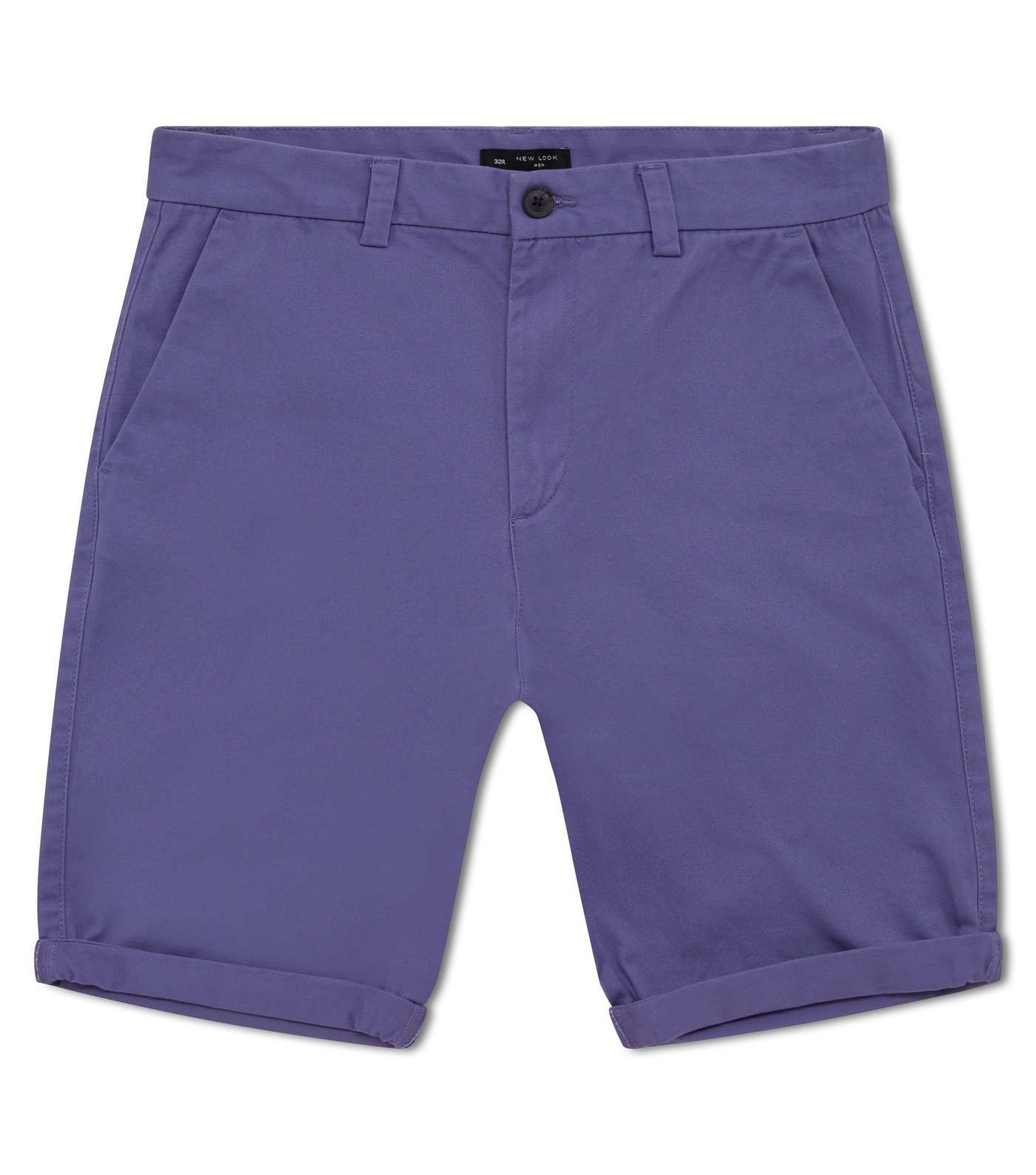Dark Purple Chino Shorts Image 4