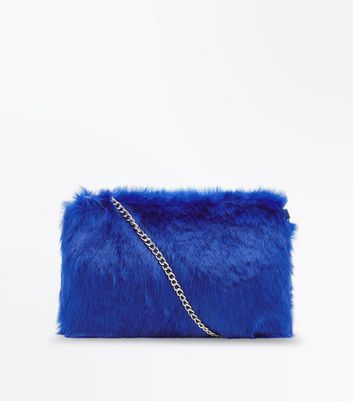 faux fur chain bag