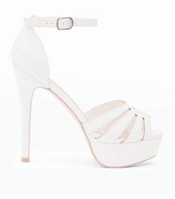 new look white high heels