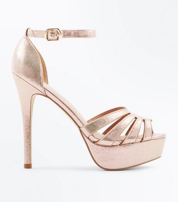 Rose Gold Shoes | Rose Gold Heels & Sandals | New Look