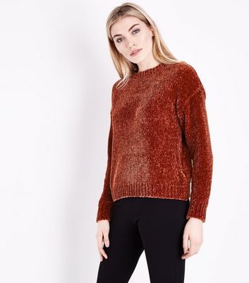 glänzender brauner Pullover Damen Kleidung Hoodies & Pullover Sweater Strickpullover New Look Strickpullover 