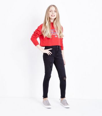 new look girls black jeans