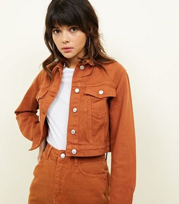 rust denim jacket womens