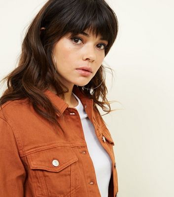 Rust denim outlet jacket