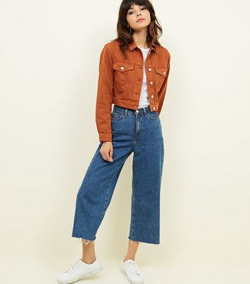 Rust Cropped Denim Jacket | New Look