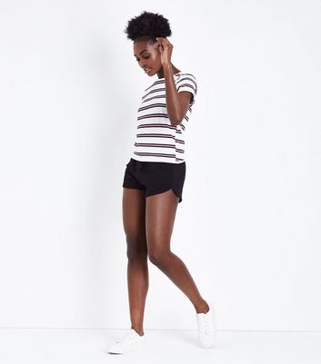 Black Jersey Runner Shorts | New Look