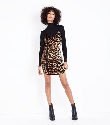 ax paris leopard print dress new look