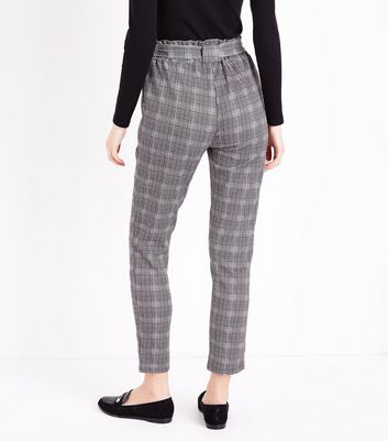 Check Paperbag Waist Trousers 