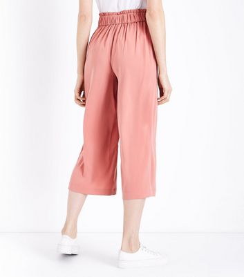 Coral cropped trousers new arrivals