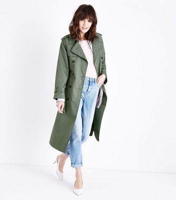 new look olive coat