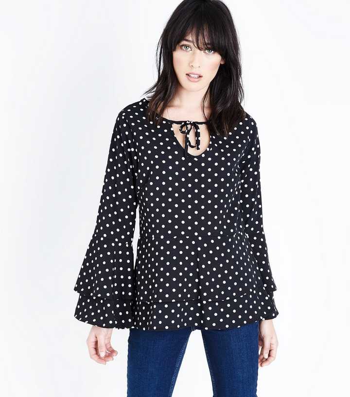 new look polka dot blouse