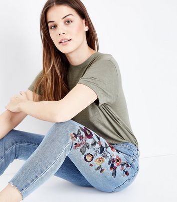 new look embroidered jeans