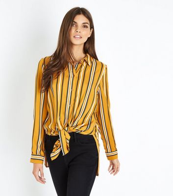 yellow striped top womens