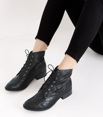 Women's lace up on sale brogue ankle boots