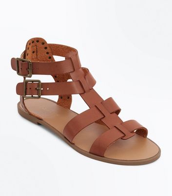 Tan studded store gladiator sandals