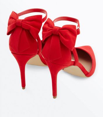 New look 2025 red bow heels