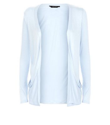 Pale blue longline cardigan best sale