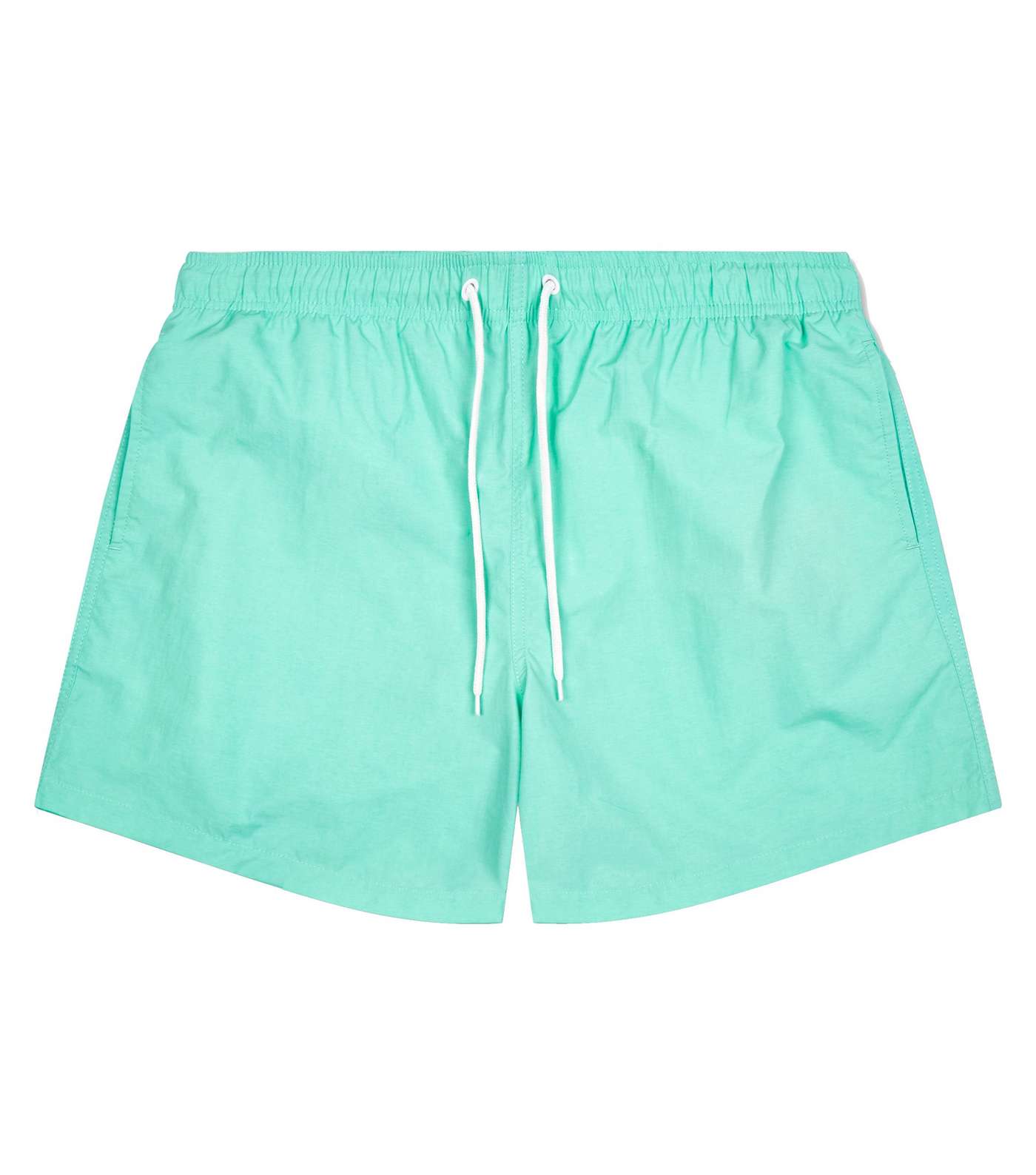 Neon Green Drawstring Swim Shorts Image 4