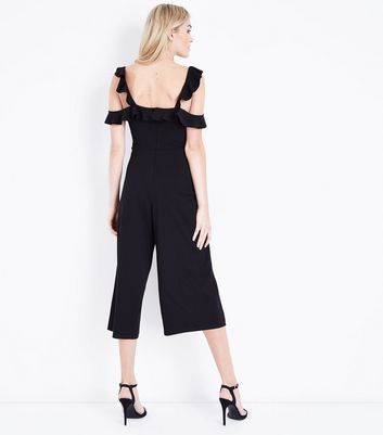 cold shoulder culotte jumpsuit