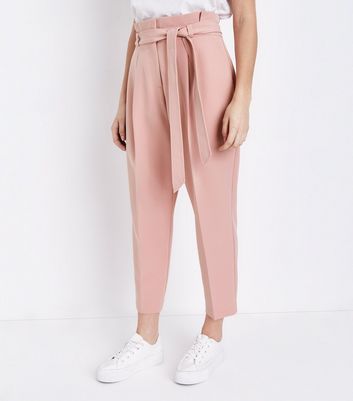 Pink Wide-leg ramie and cotton-blend chino | Raey | MATCHES UK