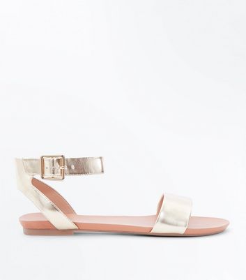 Leather Ankle Strap Flat Sandals | M&S Collection | M&S