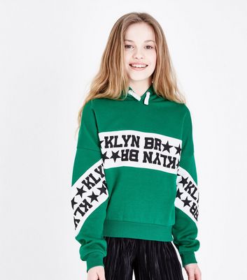 girls green hoodie